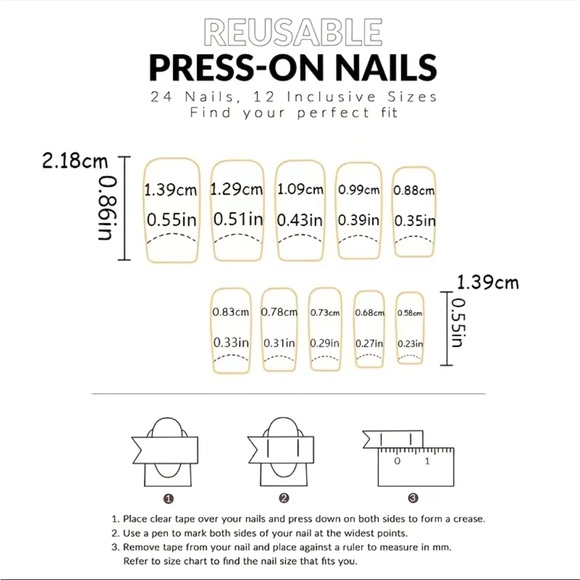 24 pc Press on Nails - Picture 3 of 3